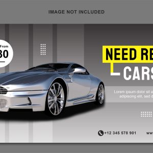 بنر تبلیغاتی اجاره ماشین