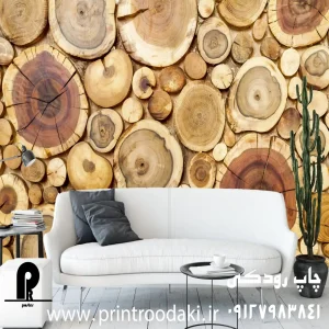چاپ پوستر دیواری سه بعدی کنده درخت