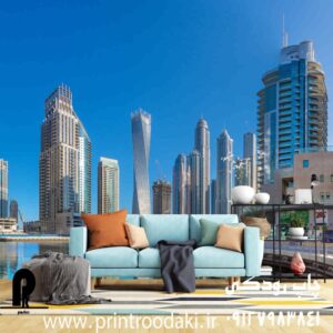 چاپ پوستر دیواری شهر و برج ساحلی