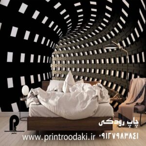 عکس پوستر دیواری تونل سه بعدی مشکی