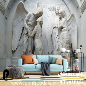 چاپ پوستر دیواری مجسمه فرشته بالدار