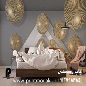 چاپ پوستر دیواری سه بعدی گوی های فلزی