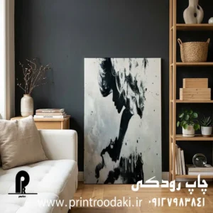 چاپ تابلو کنواس طرح انتضاعی نقاش ابرو بادی