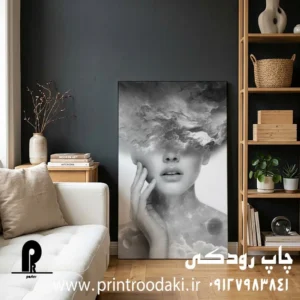 طرح تابلو کنواس پرتره ابرو بادی دختر