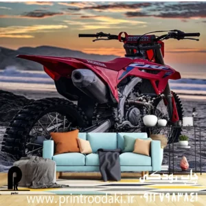 چاپ پوستر دیواری موتور کراس CRF قرمز