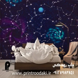 چاپ پوستر دیواری سه بعدی ستاره و سیاره