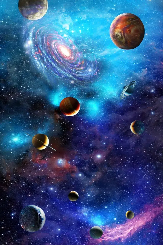 پوستر دیواری سه بعدی فضا و سیارات