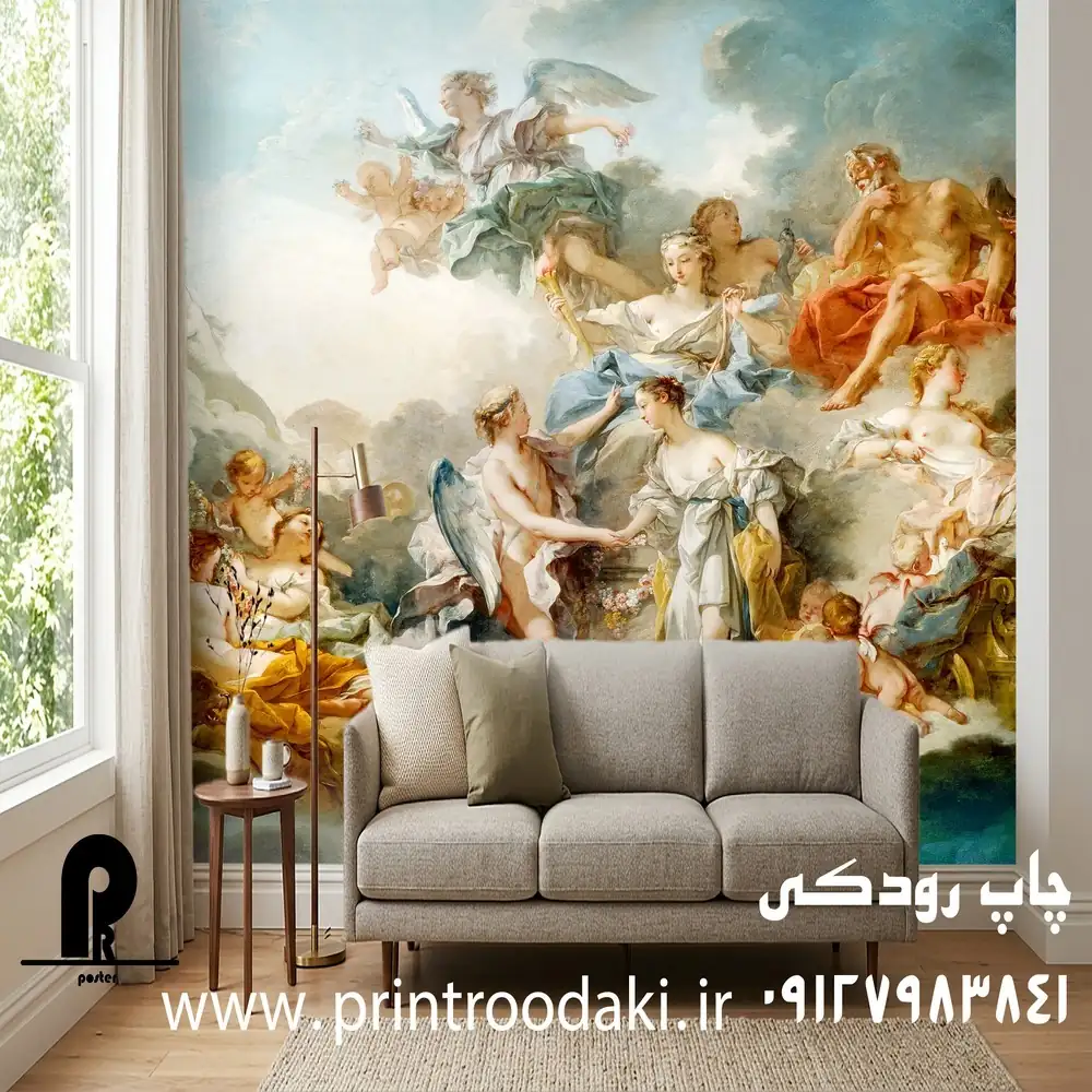 طرح پوستر دیواری نقاشی رونسانس فرشتگان