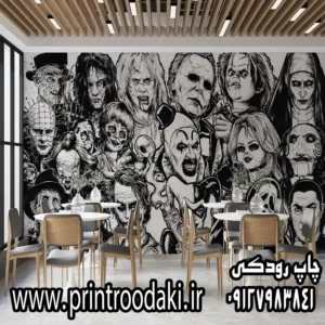 پوستر دیواری کافه شخصیت های ترسناک جوکر و ...